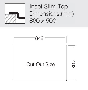 FS 860 500 15 - FUSION SERIES / INSET SLIM-TOP