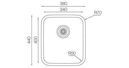 Undermount-D-340-teknikcizim